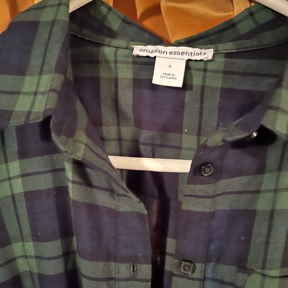 Navy and green plaid dress - Picture 2 of 3